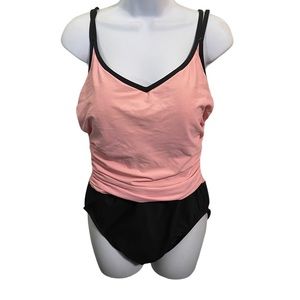 Cherokee pink and black swimsuit size 12